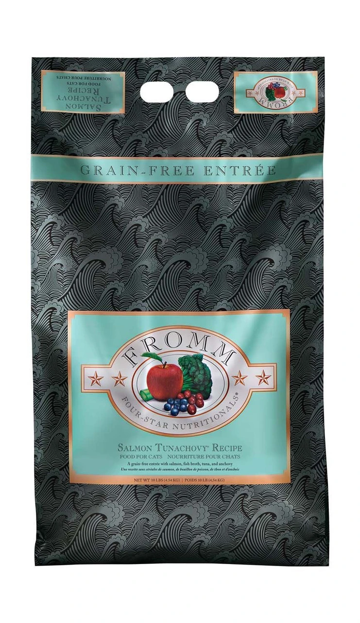 Fromm Four Star Grain-Free Salmon Tunachovy Recipe Dry Cat Food 10 Lb. 1 Fromm Four Star Grain-Free Salmon Tunachovy Recipe Dry Cat Food 10 Lb.