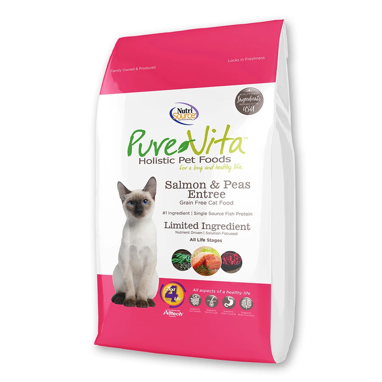 PureVita Grain Free Salmon And Peas Dry Cat Food 15lb 1 PureVita Grain Free Salmon And Peas Dry Cat Food 15lb