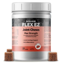 Nutriline Labs Flex EZ Glucosamine Chondroitin Soft Chews For Large & Giant Dogs, Superior Hip And Joint Supplement With MSM And Turmeric 150 Ct