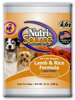 NutriSource Lamb & Rice Canned Dog Food 13 Oz (Flat Of 12)