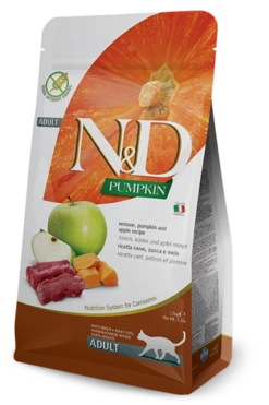 Farmina N&D Grain-Free Venison, Pumpkin & Apple Adult Cat Dry Food 3.3 Lb.