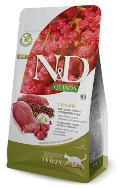Farmina N&D Urinary Duck, Quinoa, Cranberry & Chamomile Adult Cat Dry Food 3.3 Lb.
