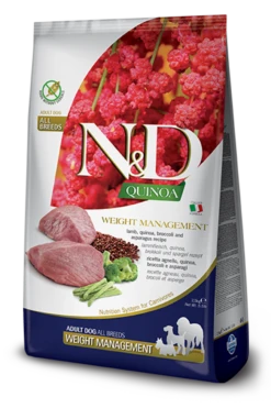 Farmina N&D Quinoa Weight Management Lamb Adult Dry Dog Food 5.5 Lb.