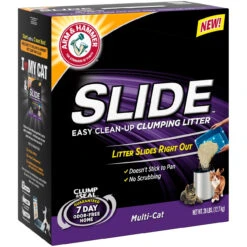 Arm & Hammer SLIDE Easy Clean-Up Clumping Litter, Multi-Cat 28 Lb.