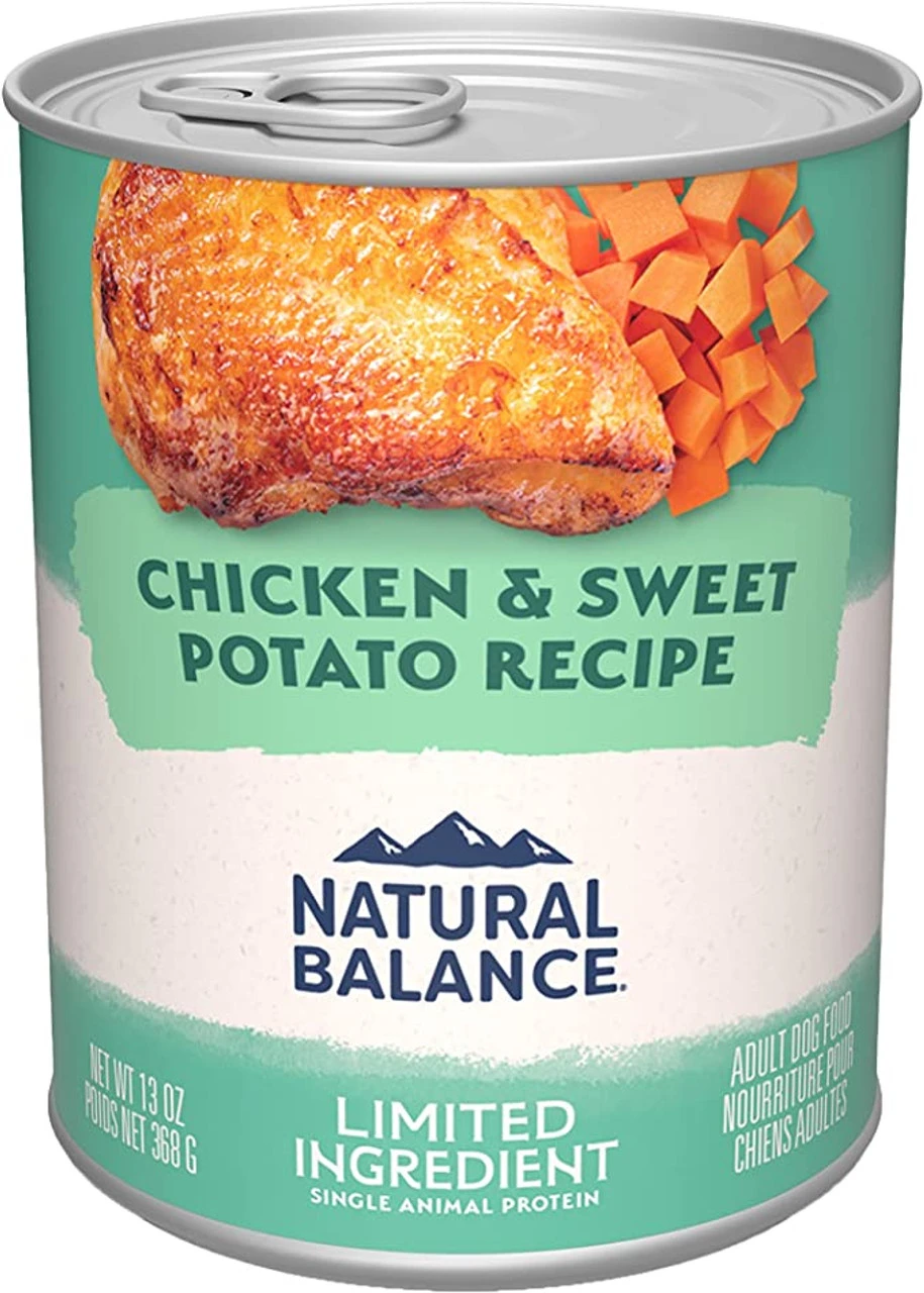 Natural Balance L.I.D. Limited Ingredient Diets Chicken & Sweet Potato Canned Dog Food 13 Oz. (Flat Of 12) 1 Natural Balance L.I.D. Limited Ingredient Diets Chicken & Sweet Potato Canned Dog Food 13 Oz. (Flat Of 12)