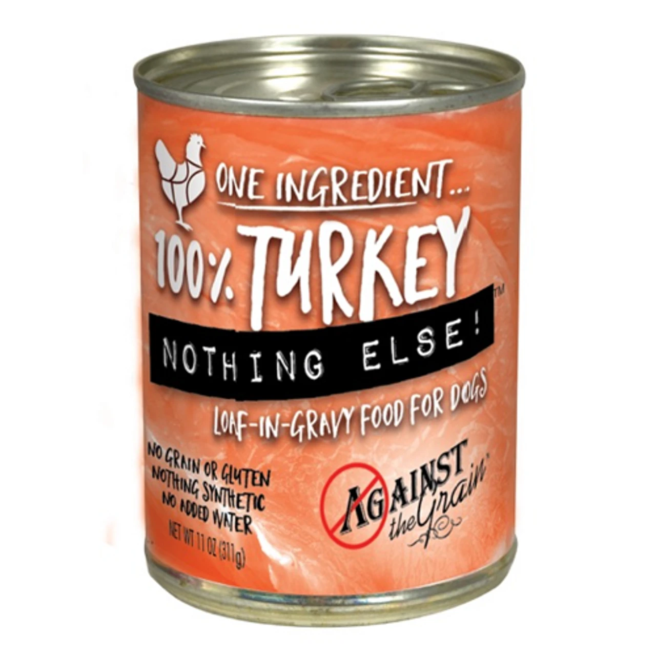 Against The Grain 100% Turkey- Nothing Else Canned Dog Food 11 Oz. (Flat Of 12) 1 Against The Grain 100% Turkey- Nothing Else Canned Dog Food 11 Oz. (Flat Of 12)