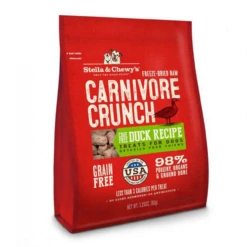 Stella & Chewy's Carnivore Crunch Cage Free Duck Dog Treats 3.5 Oz.