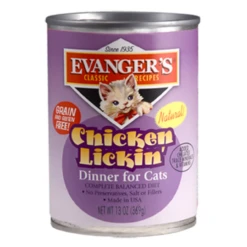Evanger's Classic Grain-Free Chicken Lickin’ Dinner Canned Cat Food 12.8 Oz. (Flat Of 12)