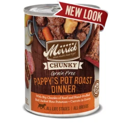 Merrick Chunky Grain-Free Pappy's Pot Roast Dinner In Gravy 13.oz. (Flat Of 12)