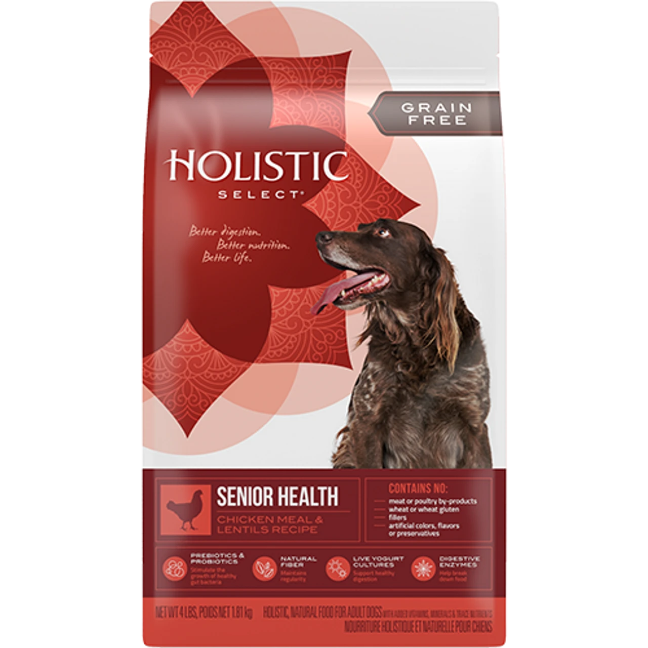 Holistic Select Grain Free Senior Health Chicken Meal & Lentils Dry Dog Food 1 Holistic Select Grain Free Senior Health Chicken Meal & Lentils Dry Dog Food