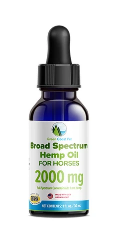 Green Coast Pet 2000 Mg Broad-Spectrum Hemp Oil Dropper For Horses 1 Fl. Oz (Not Available In CA)