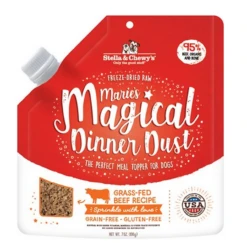 Stella & Chewy's Marie's Magical Dinner Freeze-Dried Raw Dust Grass-Fed Beef Dog Food Topper, 7-oz Bag