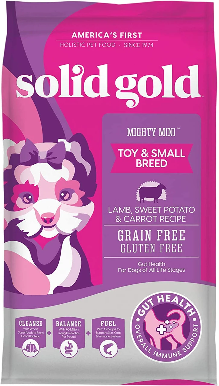 Solid Gold Mighty Mini - Lamb - Grain-Free - Natural Holistic Dog Food For Toy & Small Breeds Of All Life Stages 1 Solid Gold Mighty Mini - Lamb - Grain-Free - Natural Holistic Dog Food For Toy & Small Breeds Of All Life Stages