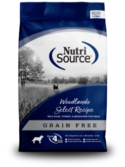 NutriSource Woodland Select With Wild Boar, Turkey & Menhaden Fish Grain-Free Dry Dog Food 30 Lb