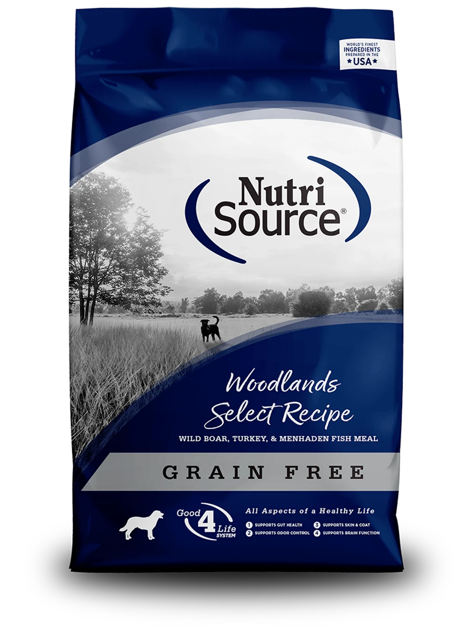 NutriSource Woodland Select With Wild Boar, Turkey & Menhaden Fish Grain-Free Dry Dog Food 30 Lb 1 NutriSource Woodland Select With Wild Boar, Turkey & Menhaden Fish Grain-Free Dry Dog Food 30 Lb
