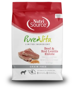 PureVita Beef & Red Lentils Grain Free Entree Dry Dog Food 25 Lb.