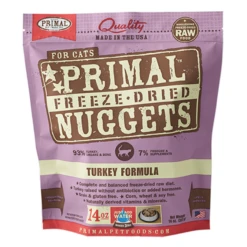 Primal Freeze-Dried Grain-Free Raw Nuggets Turkey Formula For Cats 14 Oz