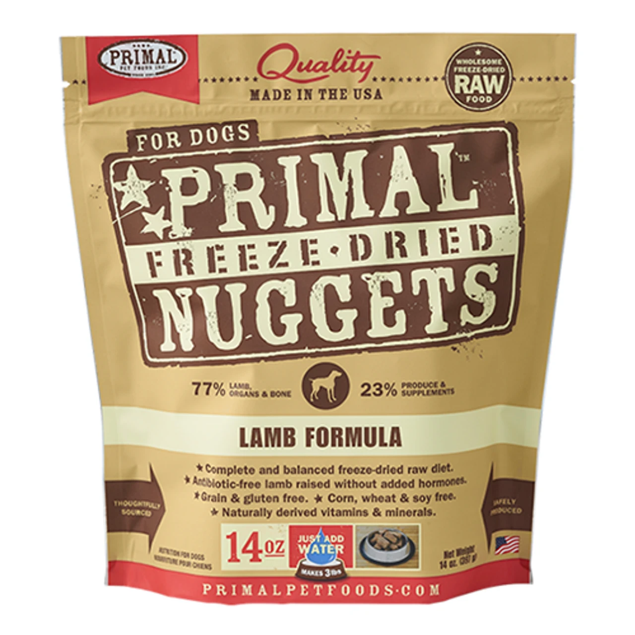 Primal Freeze-Dried Grain-Free Raw Nuggets Lamb Formula For Dogs 14oz 1 Primal Freeze-Dried Grain-Free Raw Nuggets Lamb Formula For Dogs 14oz