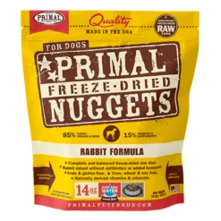 Primal Freeze-Dried Grain-Free Raw Nuggets Rabbit Formula For Dogs 14 Oz