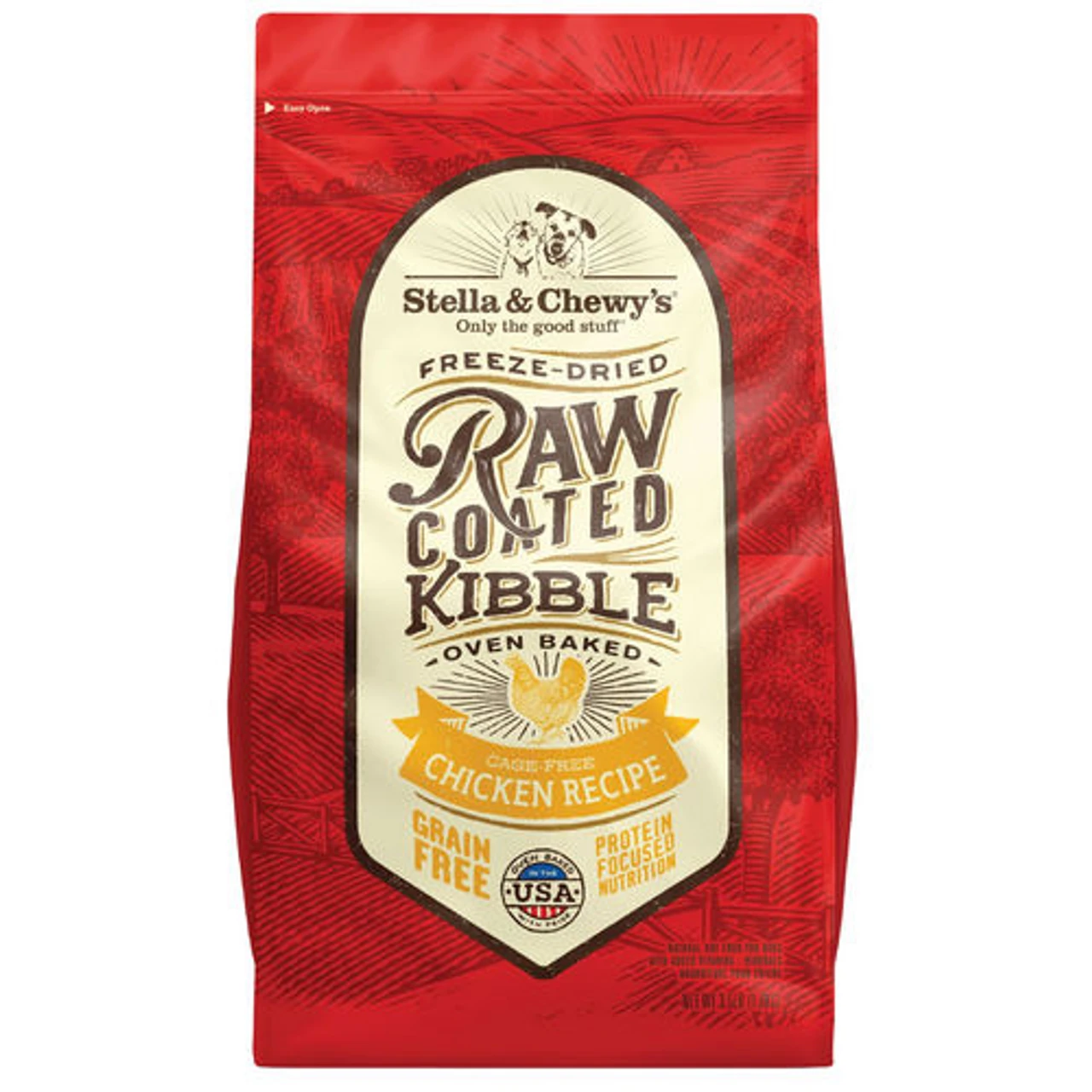Stella & Chewy's RAW COATED Kibble Cage-Free Chicken Dry Dog Food 1 Stella & Chewy's RAW COATED Kibble Cage-Free Chicken Dry Dog Food