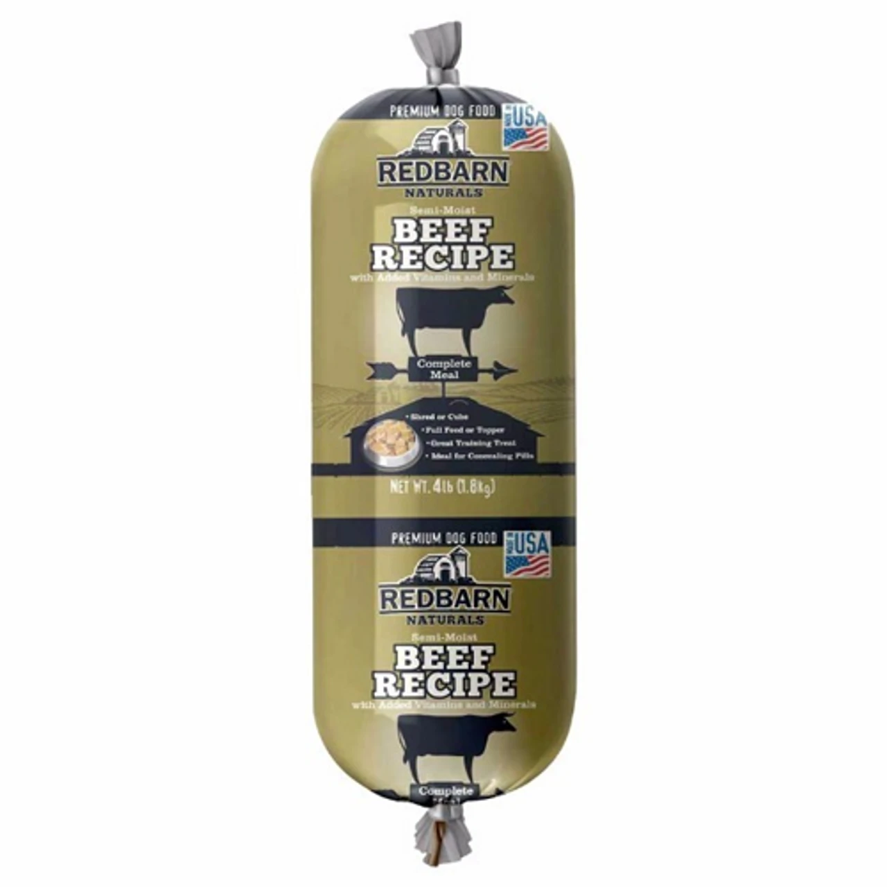 Red Barn Natural Beef Recipe Rolled Food For Dogs 4 Lb. 1 Red Barn Natural Beef Recipe Rolled Food For Dogs 4 Lb.