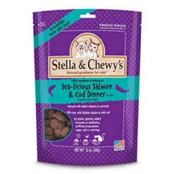 Stella & Chewy's Freeze-Dried Raw Dinner Morsels Sea-Licious Salmon & Cod Cat Food(9 OZ)