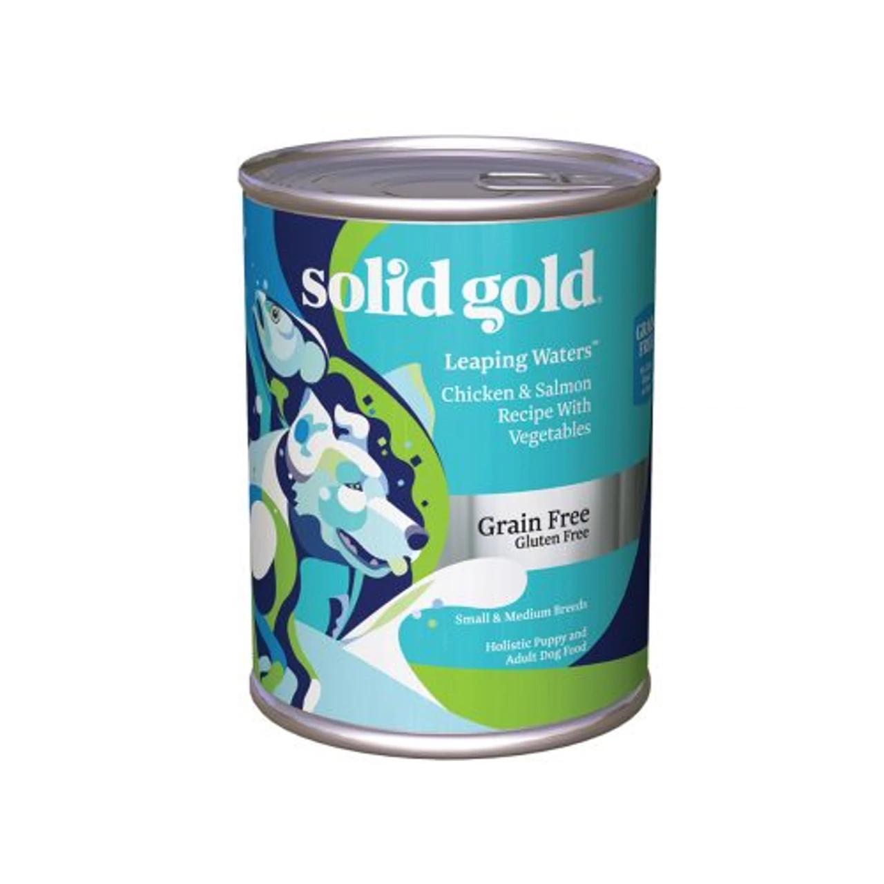 Solid Gold Leaping Waters Chicken & Salmon Grain-Free Canned Dog Food 13.2 Oz (Flat Of 6) 1 Solid Gold Leaping Waters Chicken & Salmon Grain-Free Canned Dog Food 13.2 Oz (Flat Of 6)