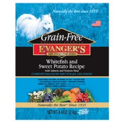 Evanger's Grain-Free Whitefish & Sweet Potato Dry Dog Food 33 Lb.