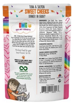 Weruva BFF OMG Tuna & Salmon Sweet Cheeks Dinner In Gravy Wet Cat Food Pouches 3 Oz (Case Of 12)