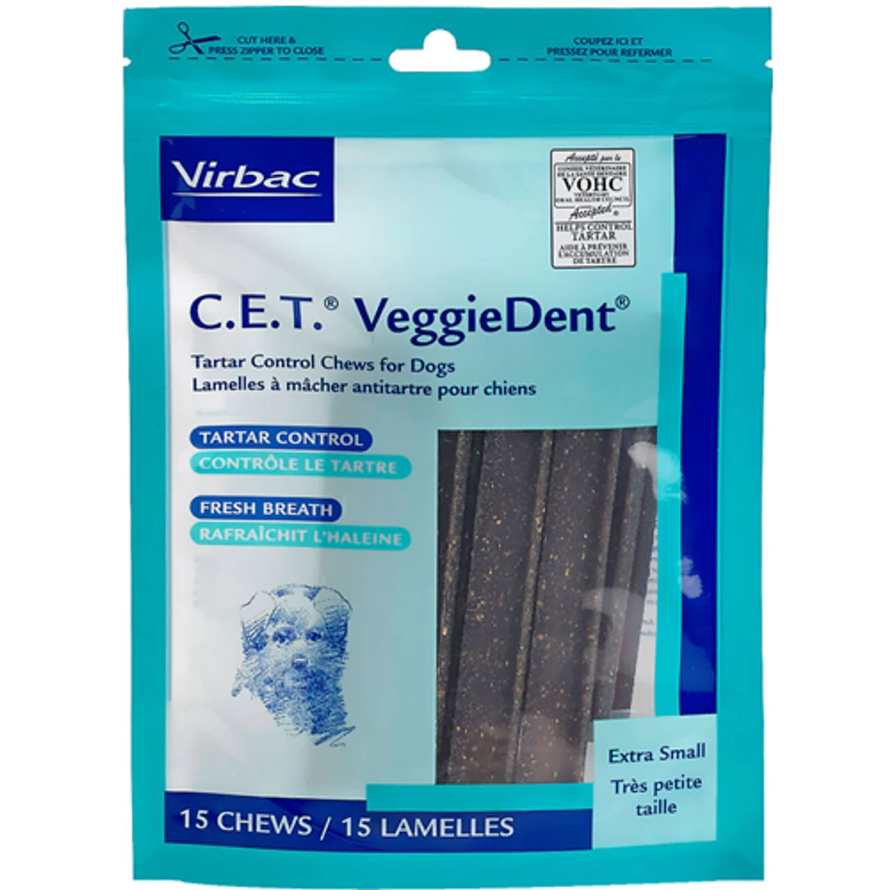 Virbac C.E.T. VeggieDent Tartar Control Chews For Dogs 1 Virbac C.E.T. VeggieDent Tartar Control Chews For Dogs