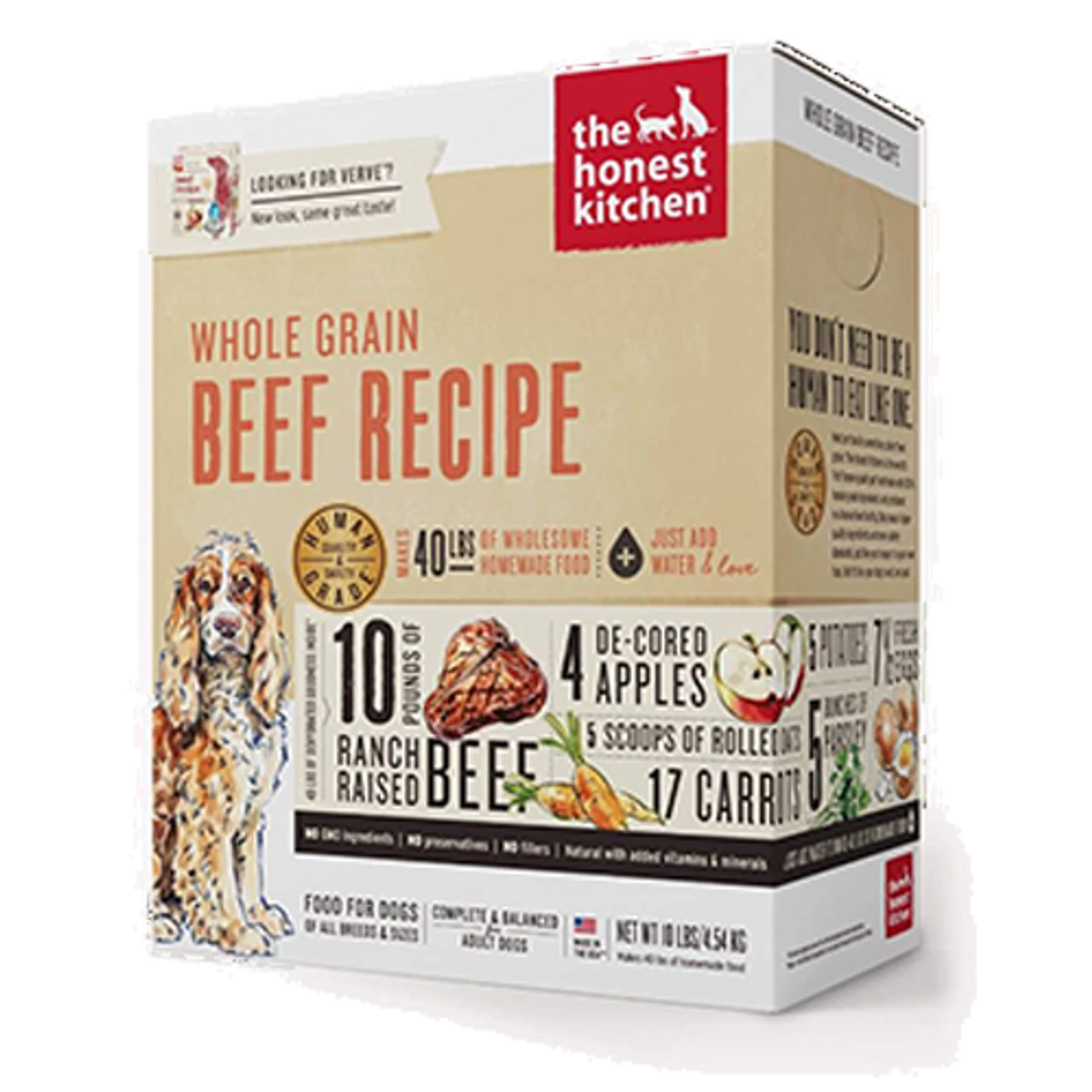 The Honest Kitchen Dehydrated Whole Grain Beef Recipe (Verve) Adult & Senior Dog Food 1 The Honest Kitchen Dehydrated Whole Grain Beef Recipe (Verve) Adult & Senior Dog Food