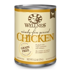 Wellness Ninety-Five Percent Mixer Or Topper Chicken Canned Dog Food 12.5 Oz (Flat Of 12)