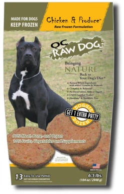 OC Raw Chicken & Produce Patty Frozen Dog Food