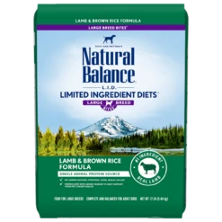 Natural Balance L.I.D. Limited Ingredient Diets Lamb Meal & Brown Rice Large Breed Bites Adult Dry Dog Food 26 Lb.