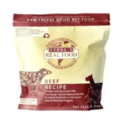 Steve's Real Food Freeze-Dried Raw Beef Dog & Cat Food 1.25 Lb