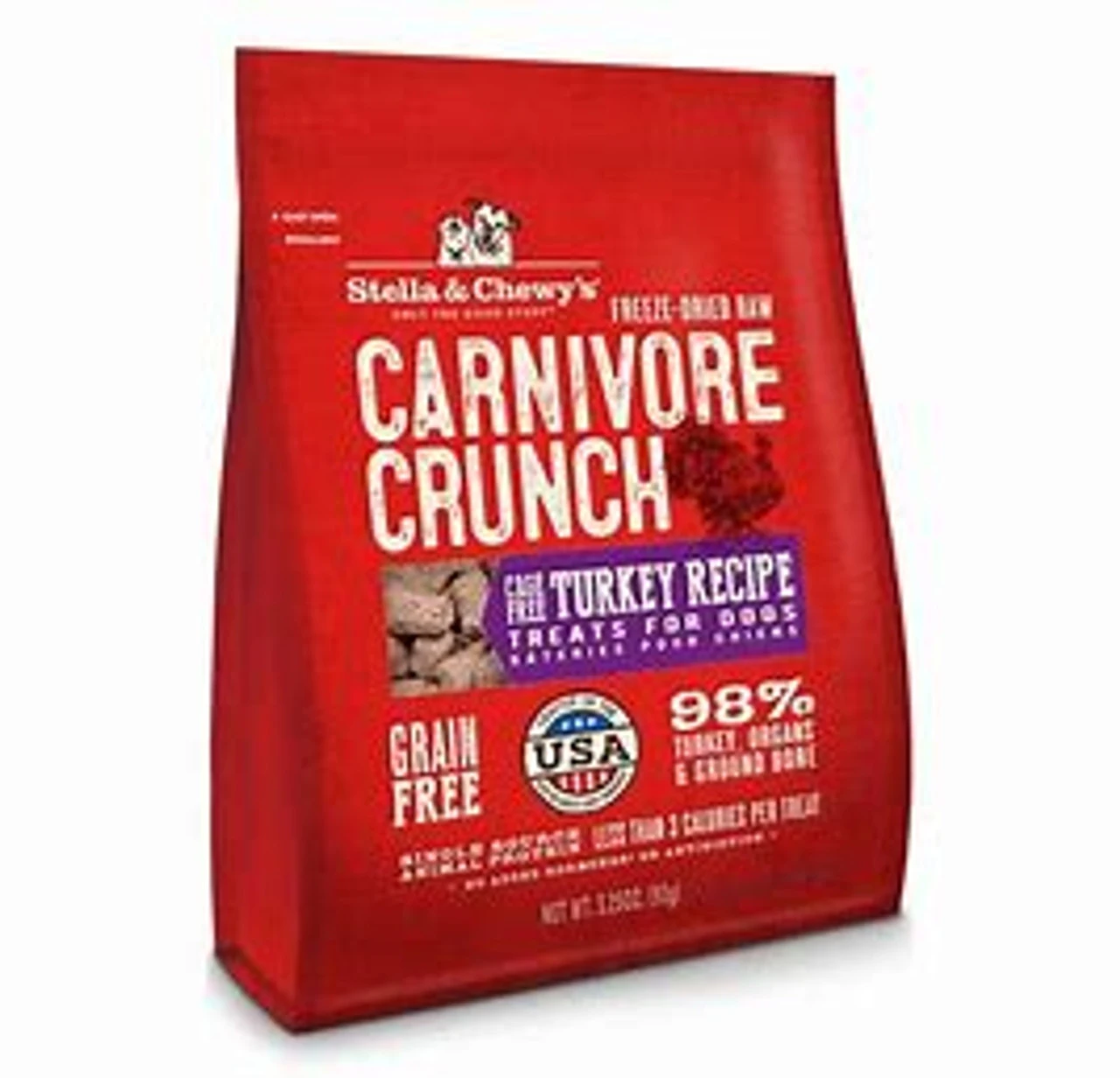 Stella & Chewy's Carnivore Crunch Cage Free Turkey Dog Treats 3.5 Oz. 1 Stella & Chewy's Carnivore Crunch Cage Free Turkey Dog Treats 3.5 Oz.