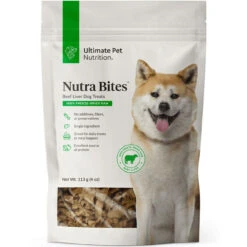 Nutra Bites Freeze Dried Raw Beef Liver Dog Treats 4 Oz